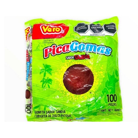 Pica Goma Sandía, empaque original de Vero